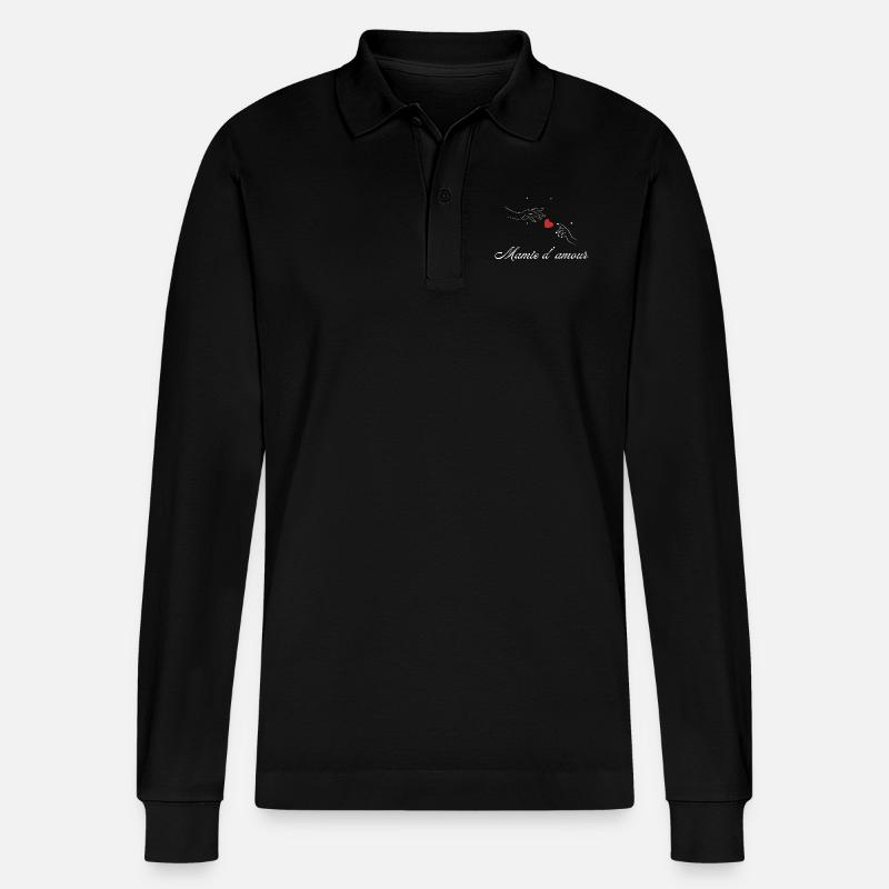 Oma der Liebe - Stanley/Stella Unisex Bio-Langarm-Poloshirt Prepster - Schwarz
