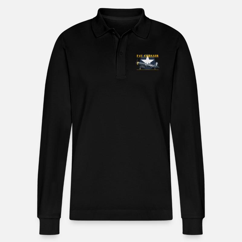 F4U Hedrick shirt design - Polo à manches longues bio PREPSTER Stanley/Stella Unisexe - noir