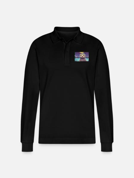 Otti Skyline - Stanley/Stella Unisex Bio-Langarm-Poloshirt Prepster - Schwarz