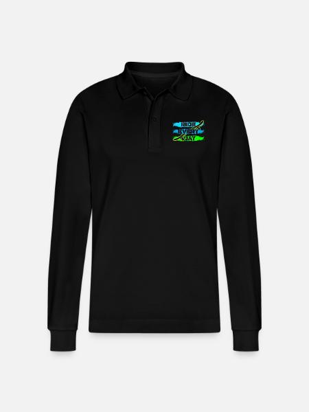 Skate - Stanley/Stella Unisex Bio-Langarm-Poloshirt Prepster - Schwarz