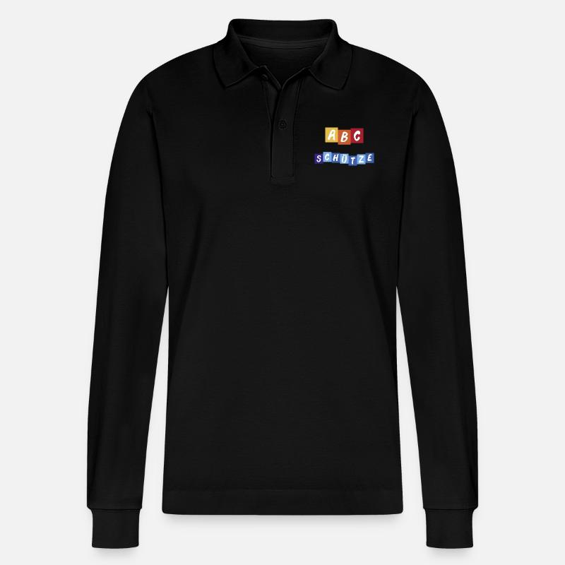 ABC Schütze - Stanley/Stella Unisex Bio-Langarm-Poloshirt Prepster - Schwarz