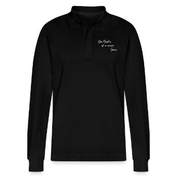Norden genen - Stanley/Stella Unisex Bio-Langarm-Poloshirt Prepster - Schwarz - Vorne - Anna (173cm) & Nico (186cm)
