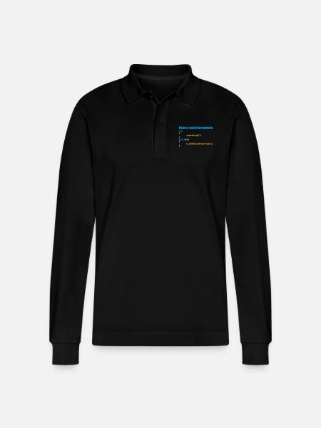 Programmierer, Software, Informatik, Developer - Stanley/Stella Unisex Bio-Langarm-Poloshirt Prepster - Schwarz