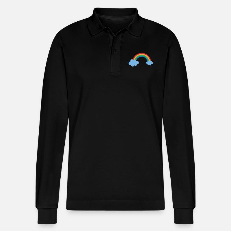 Regenbogen - Stanley/Stella Unisex Bio-Langarm-Poloshirt Prepster - Schwarz