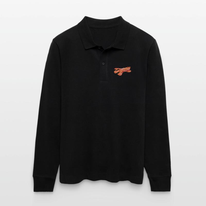 bacon Stanley/Stella Organic Unisex Long-Sleeved Polo Shirt Prepster