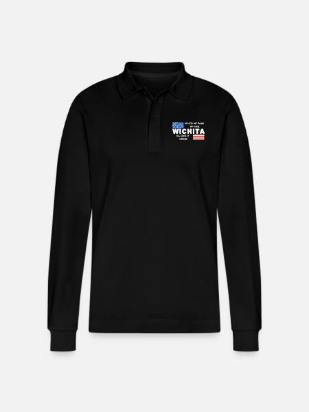 Wichita - Stanley/Stella Organic Unisex Long-Sleeved Polo Shirt Prepster - black