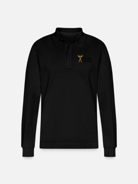 groom - Stanley/Stella Organic Unisex Long-Sleeved Polo Shirt Prepster - black