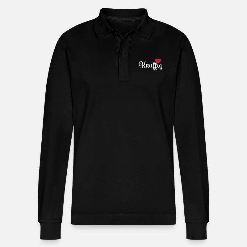 Knuffig - Stanley/Stella Unisex Bio-Langarm-Poloshirt Prepster - Schwarz