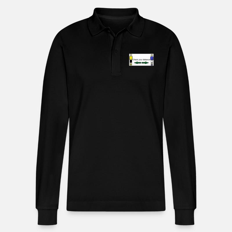 Check distance - Stanley/Stella Unisex Bio-Langarm-Poloshirt Prepster - Schwarz