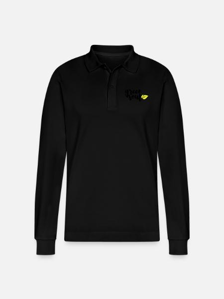 green soul - Stanley/Stella Unisex Bio-Langarm-Poloshirt Prepster - Schwarz