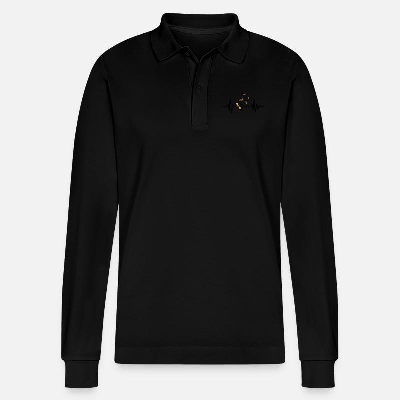 Biene - Stanley/Stella Unisex Bio-Langarm-Poloshirt Prepster - Schwarz
