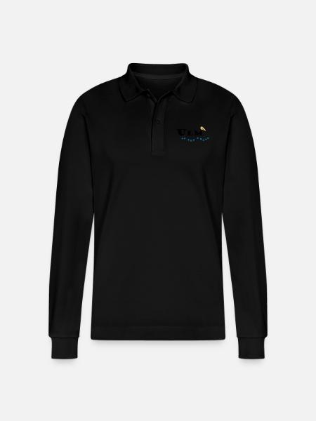 Ulm - Stanley/Stella Organic Unisex Long-Sleeved Polo Shirt Prepster - black