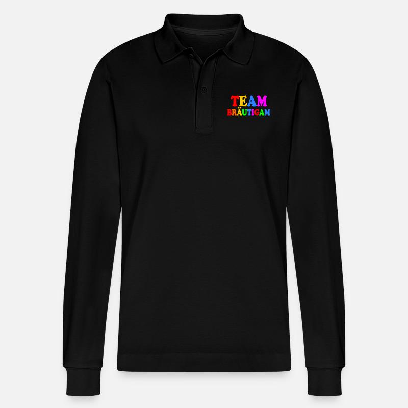 Team bräutigam - Stanley/Stella Unisex Bio-Langarm-Poloshirt Prepster - Schwarz