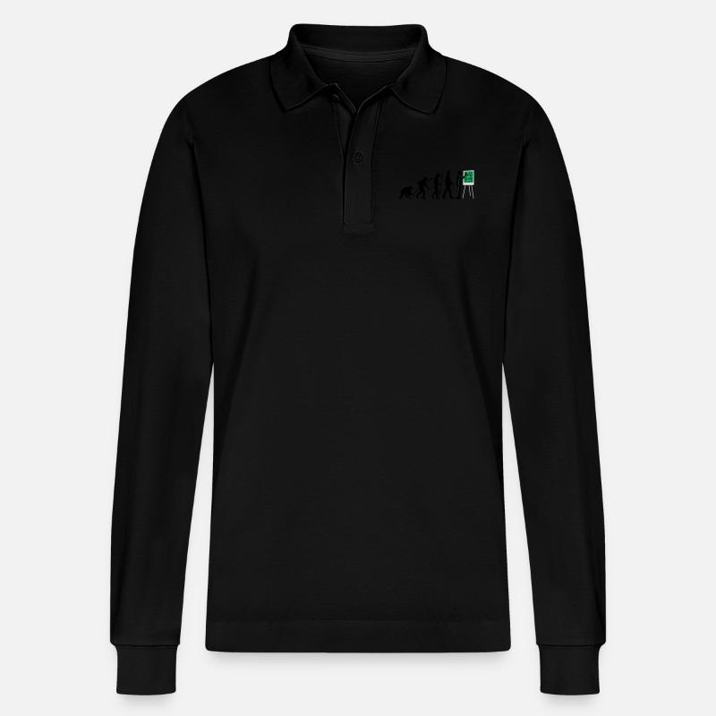 Evolution Trainer 12_2017 - Stanley/Stella Unisex Bio-Langarm-Poloshirt Prepster - Schwarz
