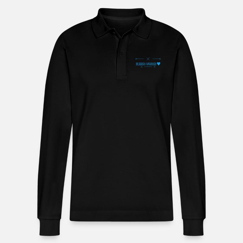 Babysprüche - Stanley/Stella Unisex Bio-Langarm-Poloshirt Prepster - Schwarz