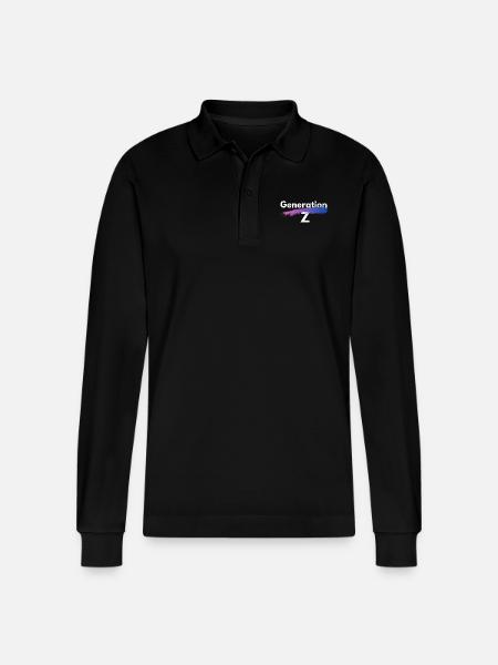 Generation Z - Stanley/Stella Unisex Bio-Langarm-Poloshirt Prepster - Schwarz