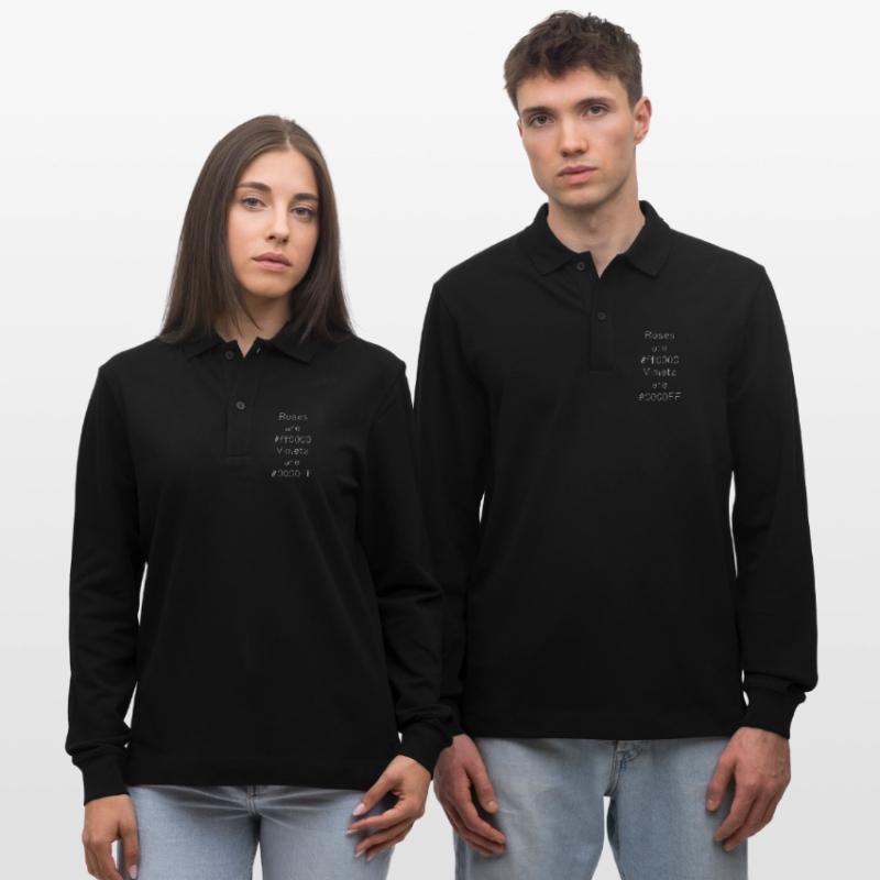 Hex-Farbcode Witz für Entwickler, Coder und Web... Stanley/Stella Unisex Bio-Langarm-Poloshirt Prepster