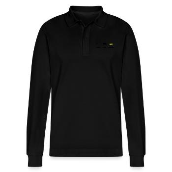 blockedName - Stanley/Stella Unisex Bio-Langarm-Poloshirt Prepster - Schwarz - Vorne - Anna (173cm) & Nico (186cm)