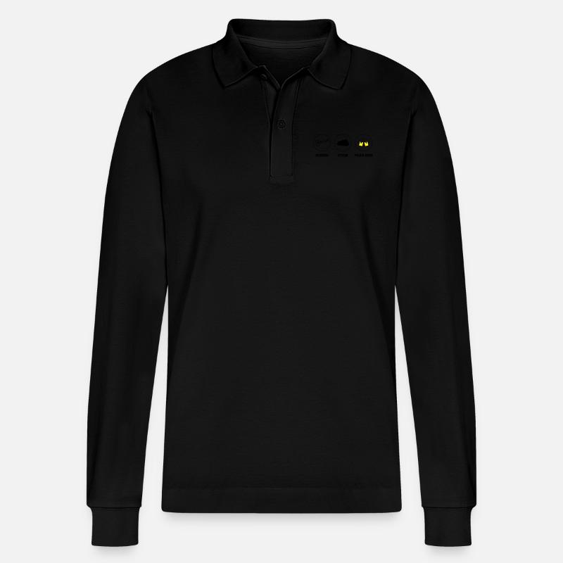 blockedName - Stanley/Stella Unisex Bio-Langarm-Poloshirt Prepster - Schwarz