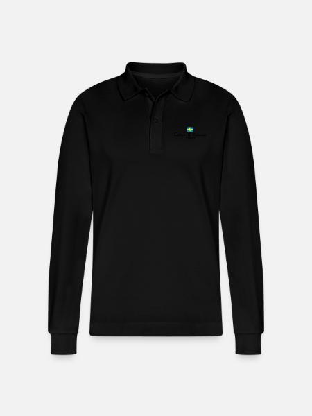 as28_cr_schweden_tour - Stanley/Stella Organic Unisex Long-Sleeved Polo Shirt Prepster - black