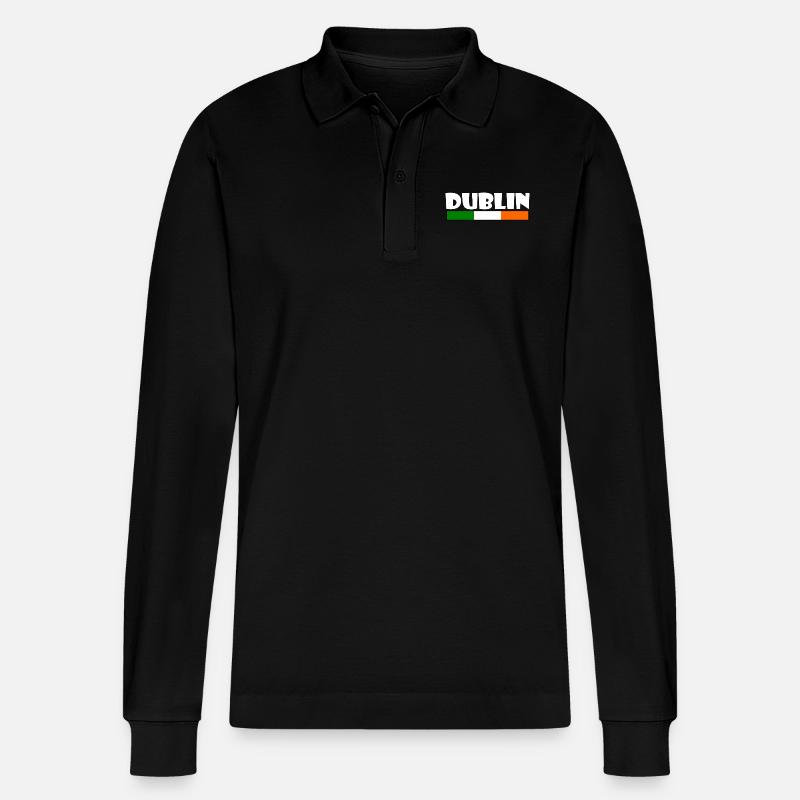 Dublin - Stanley/Stella Unisex Bio-Langarm-Poloshirt Prepster - Schwarz
