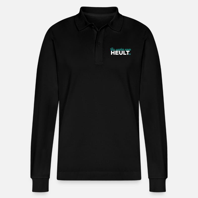 Bis wieder einer heult - Stanley/Stella Unisex Bio-Langarm-Poloshirt Prepster - Schwarz