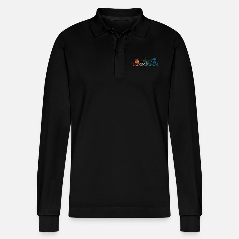 Accodeon è nel mio DNA - Polo a manica lunga ecologica unisex Prepster di Stanley/Stella - nero