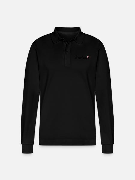 dreamteam - Stanley/Stella Organic Unisex Long-Sleeved Polo Shirt Prepster - black