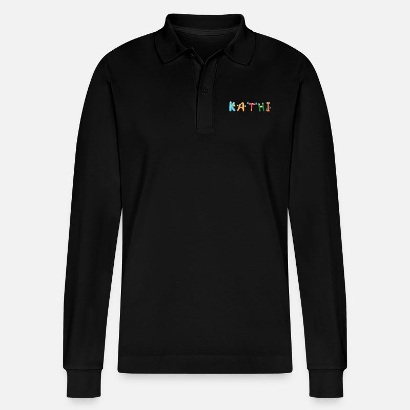 Kathi - Stanley/Stella Unisex Bio-Langarm-Poloshirt Prepster - Schwarz