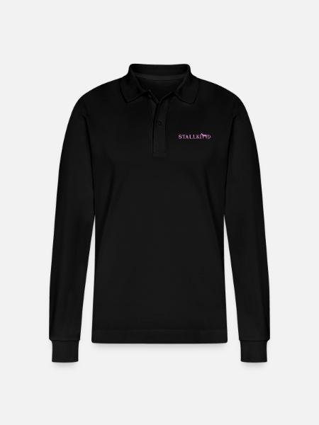 Stallkind Pferd Reiten - Stanley/Stella Unisex Bio-Langarm-Poloshirt Prepster - Schwarz