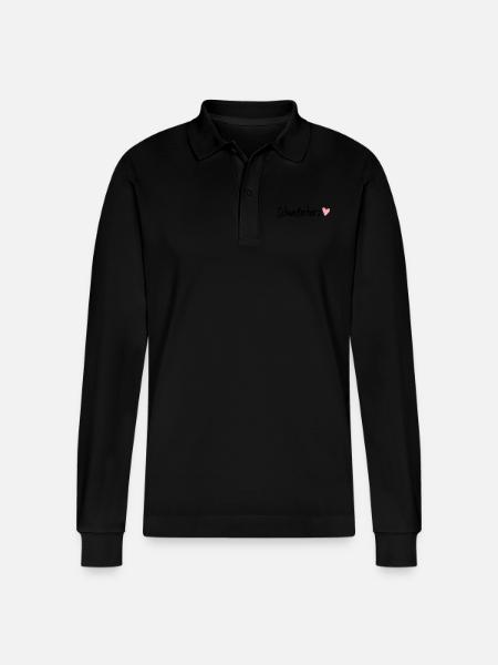 schwesterherz - Stanley/Stella Unisex Bio-Langarm-Poloshirt Prepster - Schwarz