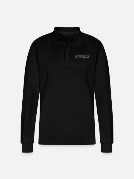 fernando rs regenbogen - Stanley/Stella Unisex Bio-Langarm-Poloshirt Prepster - Schwarz