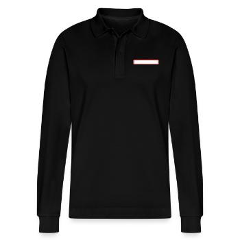 Stadt-Panel, Jungfrau - Stanley/Stella Unisex Bio-Langarm-Poloshirt Prepster - Schwarz - Vorne - Anna (173cm) & Nico (186cm)