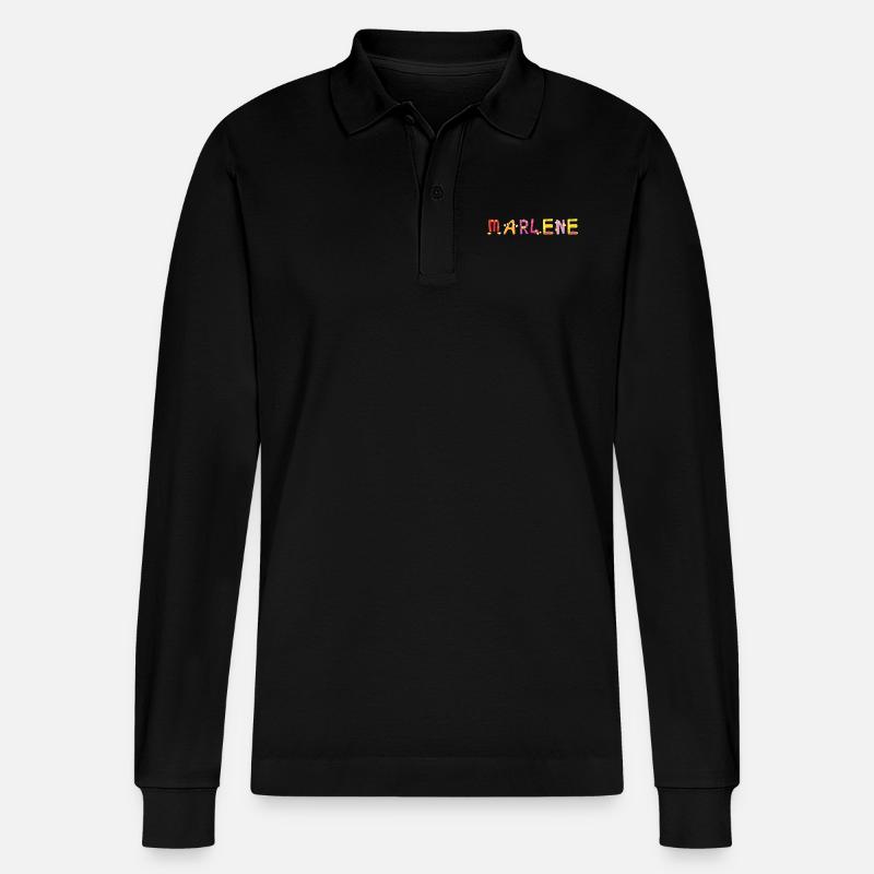 Marlene - Stanley/Stella Unisex Bio-Langarm-Poloshirt Prepster - Schwarz