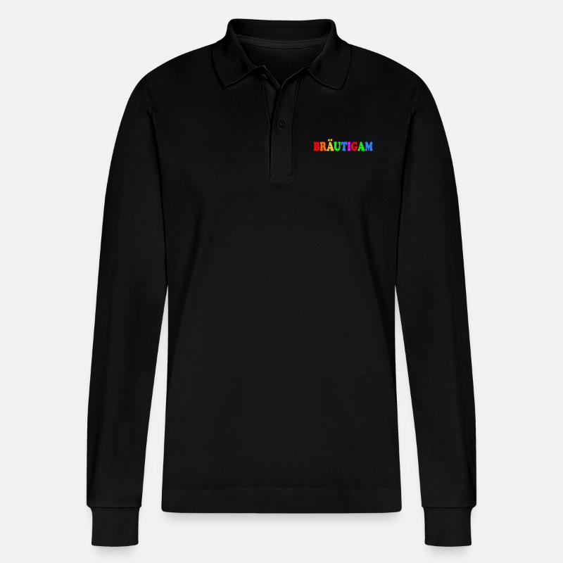 bräutigam - Stanley/Stella Unisex Bio-Langarm-Poloshirt Prepster - Schwarz