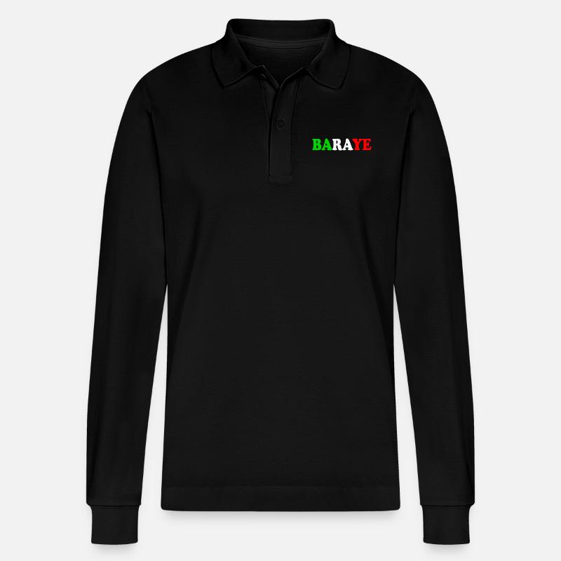 Baraye - Stanley/Stella Organic Unisex Long-Sleeved Polo Shirt Prepster - black