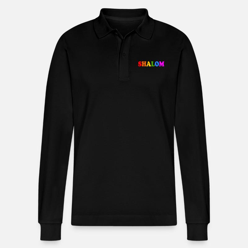 Shalom - Stanley/Stella Unisex Bio-Langarm-Poloshirt Prepster - Schwarz
