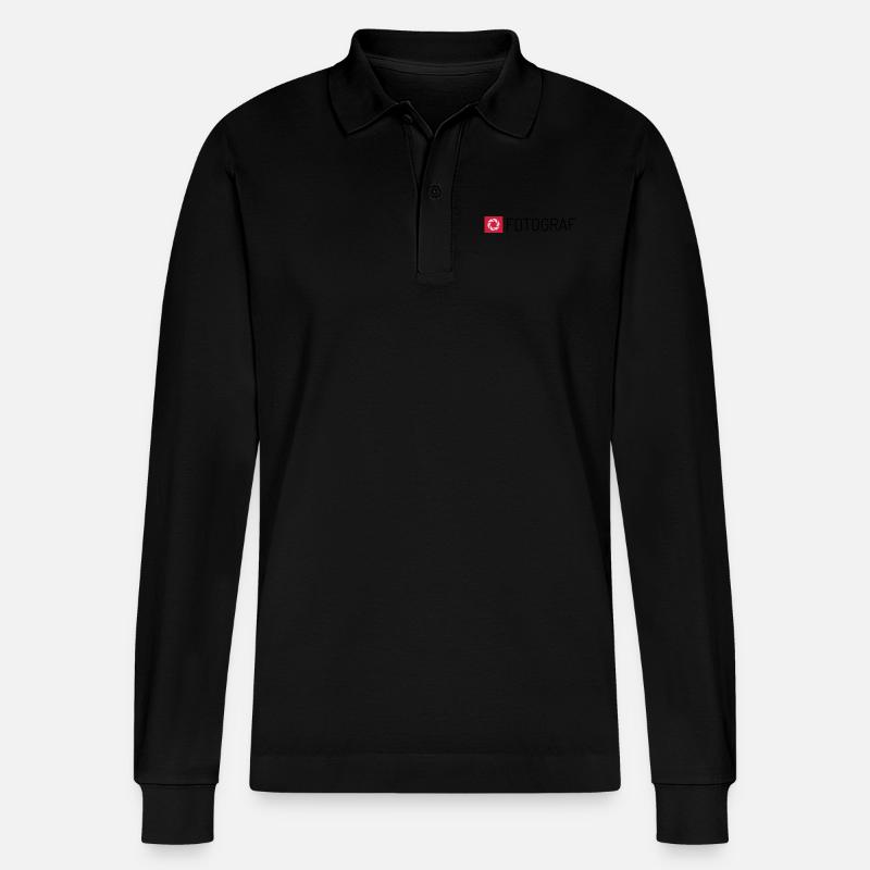 Fotograf - Stanley/Stella Unisex Bio-Langarm-Poloshirt Prepster - Schwarz
