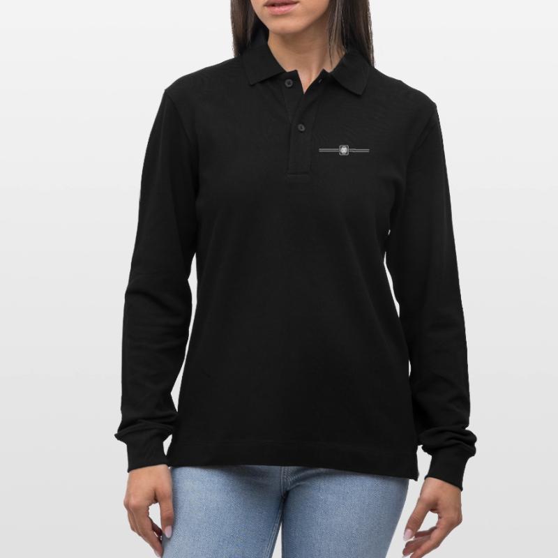 Socket icon line Stanley/Stella Organic Unisex Long-Sleeved Polo Shirt Prepster