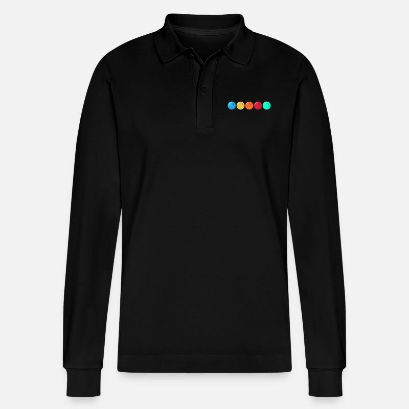 bowling bowlingteamkleidung strike bowlingbahn - Stanley/Stella Unisex Bio-Langarm-Poloshirt Prepster - Schwarz