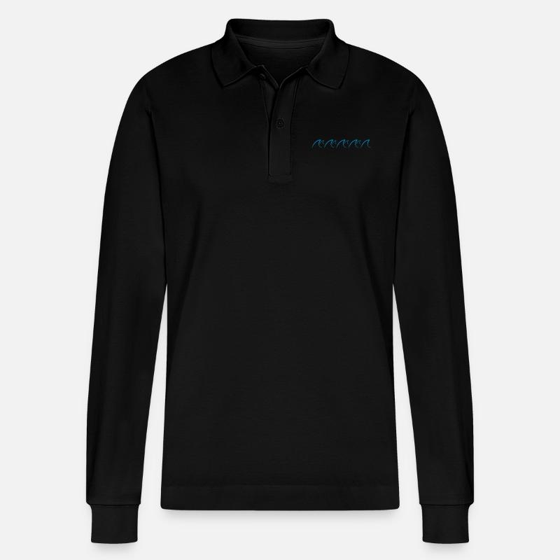 Waves Design - Polo à manches longues bio PREPSTER Stanley/Stella Unisexe - noir