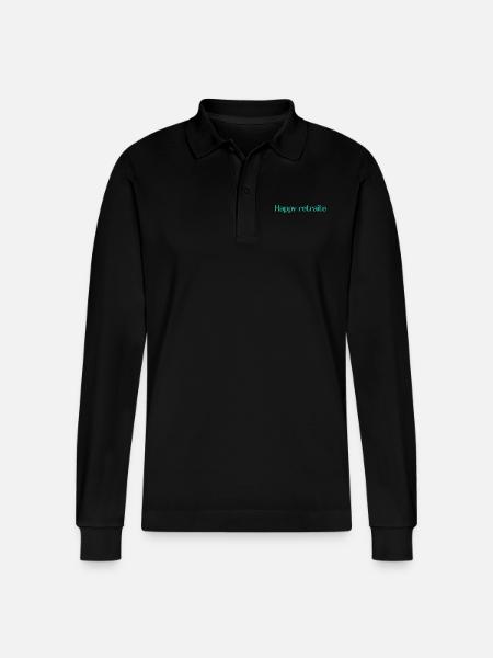 RETIREMENT. RETIREMENT. RETIRED. RETIREMENT - Stanley/Stella Organic Unisex Long-Sleeved Polo Shirt Prepster - black