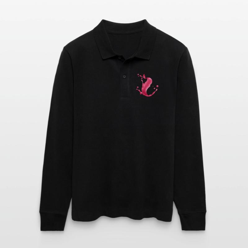 Farbklecks, Liquid Splash - Design, Geschenk-Idee Stanley/Stella Unisex Bio-Langarm-Poloshirt Prepster
