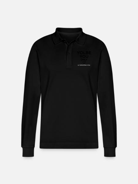 Yolbe - Stanley/Stella Unisex Bio-Langarm-Poloshirt Prepster - Schwarz