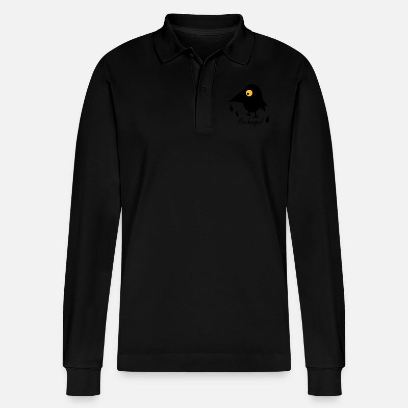 Pechvogel - Stanley/Stella Unisex Bio-Langarm-Poloshirt Prepster - Schwarz
