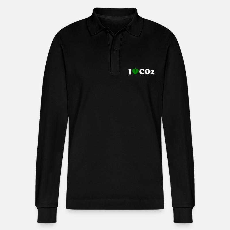 I love co2 - Polo à manches longues bio PREPSTER Stanley/Stella Unisexe - noir