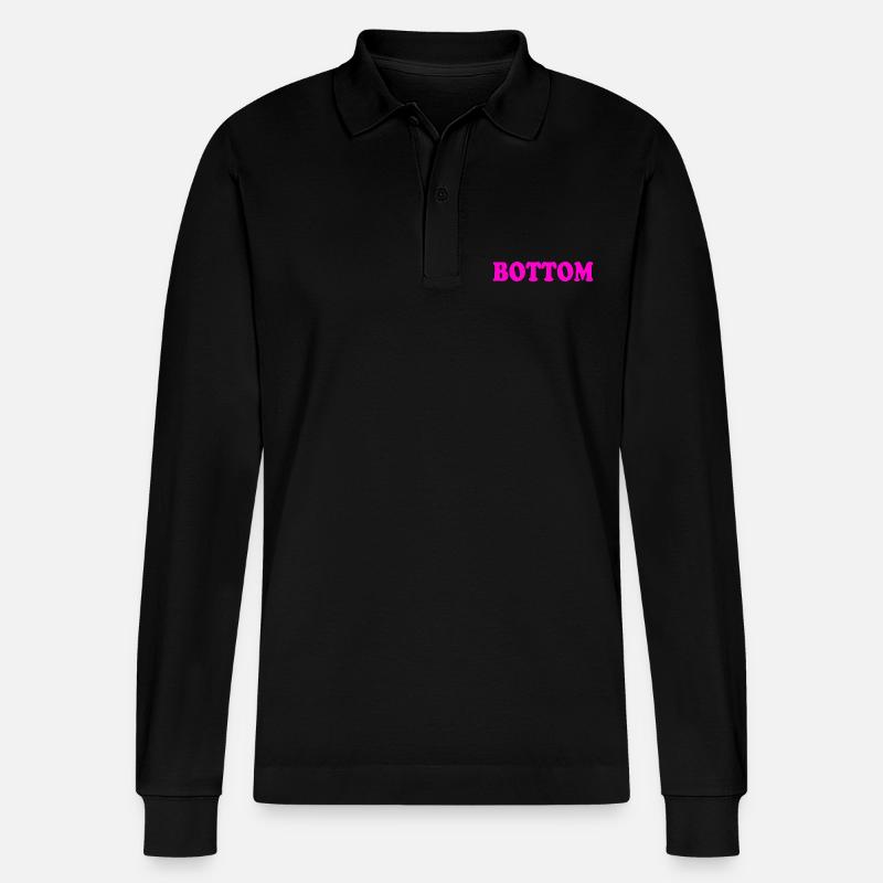 Bottom - Polo à manches longues bio PREPSTER Stanley/Stella Unisexe - noir