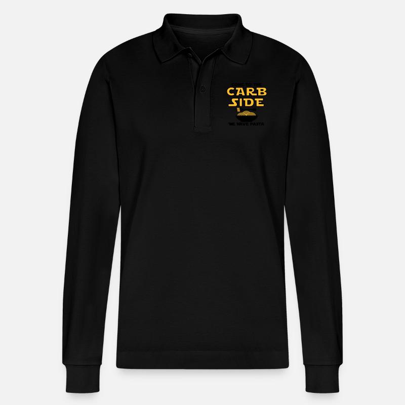 Diät - Stanley/Stella Unisex Bio-Langarm-Poloshirt Prepster - Schwarz