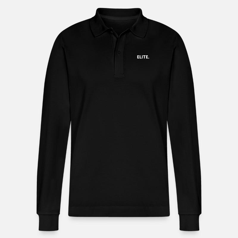 Elite. - Stanley/Stella Unisex Bio-Langarm-Poloshirt Prepster - Schwarz