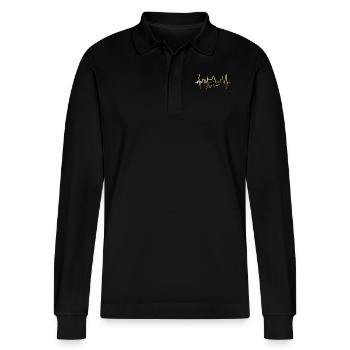 Florenz Skyline Italien Herzschlag I Love Firenze - Stanley/Stella Unisex Bio-Langarm-Poloshirt Prepster - Schwarz - Vorne - Anna (173cm) & Nico (186cm)